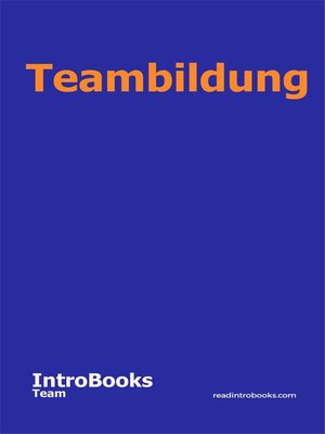 cover image of Teambildung
